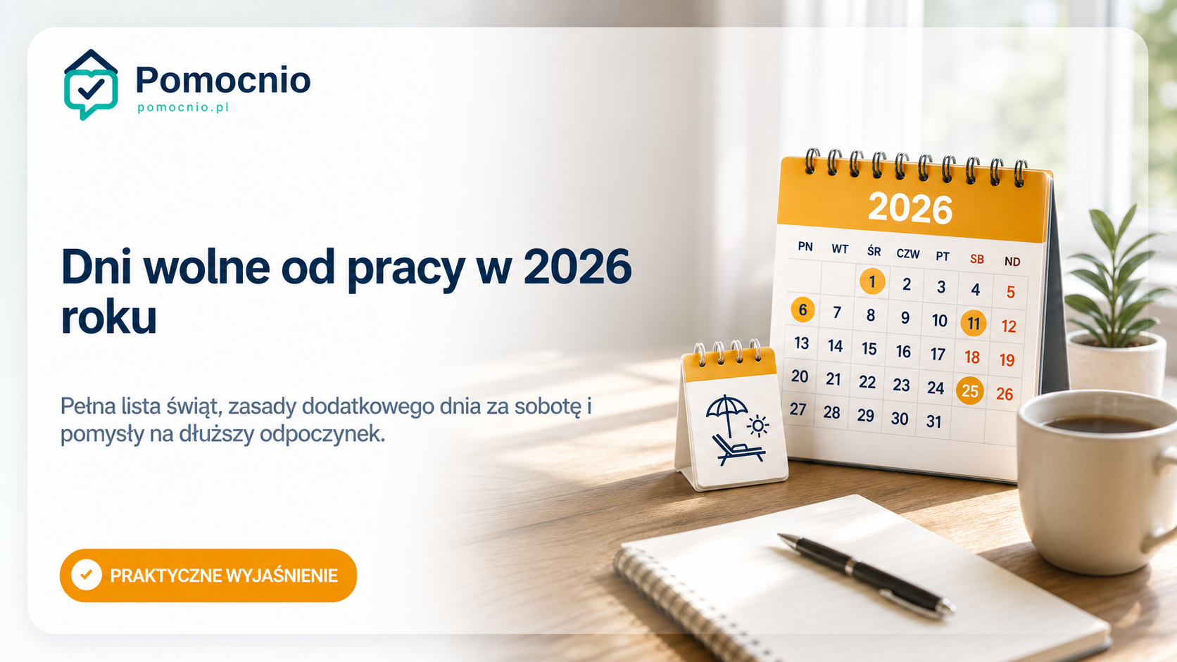 Dni wolne od pracy w 2026 roku