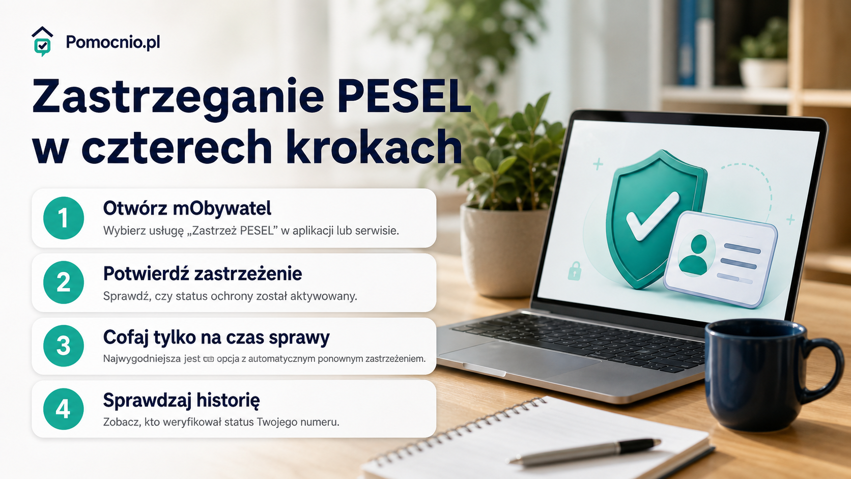 Infografika: jak zastrzec PESEL i kiedy cofnąć zastrzeżenie
